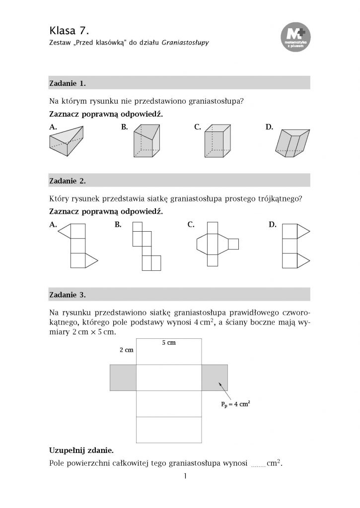 Przed klasówką klasa 7 - GWO - Gdańskie Wydawnictwo Oświatowe